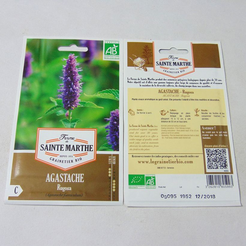 Example of Agastache rugosa - Menta coreana sacchetto di 150 semi circa (0.095g) as you get