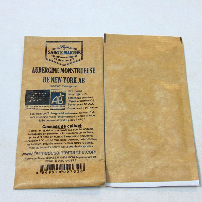 Example of Melanzana Mostruosa di New York sacchetto di 50 semi circa as you get