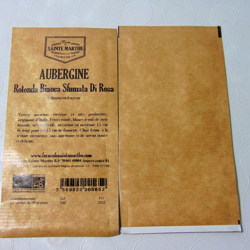 Example of Melanzana Aubergine Rotonda Bianca Sfumata Di Rosa sacchetto di 50 semi circa as you get