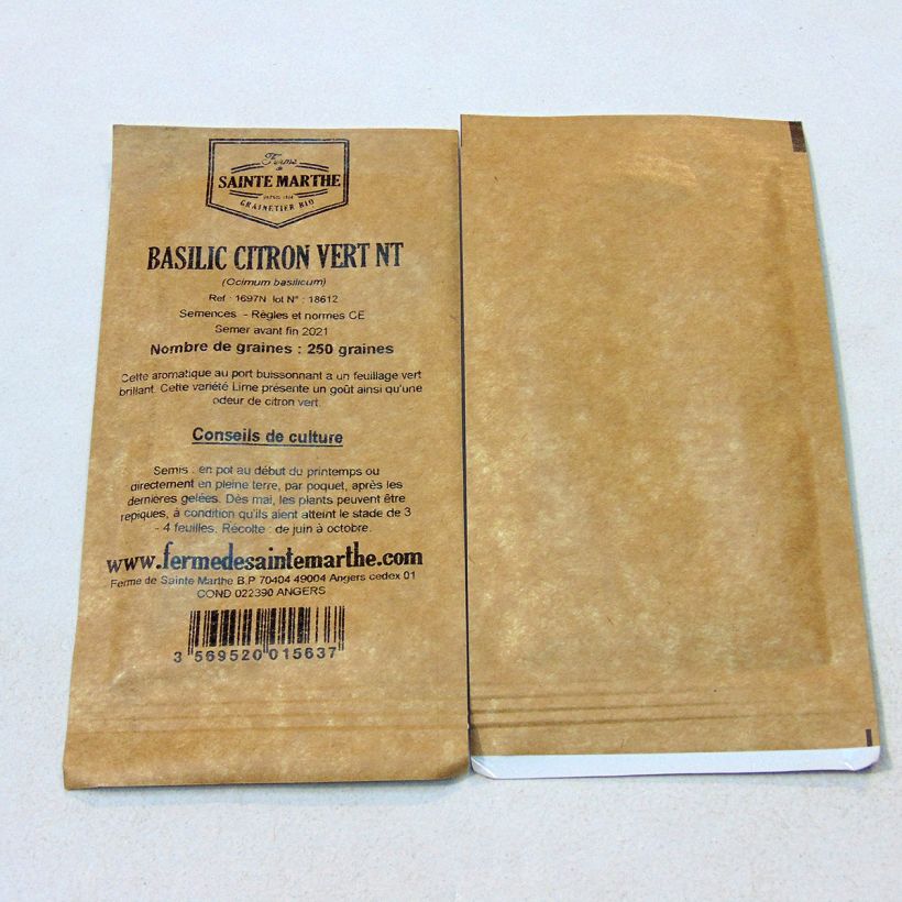 Esempio di esemplare Basilico Lime sacchetto di 200 semi circa come consegnato