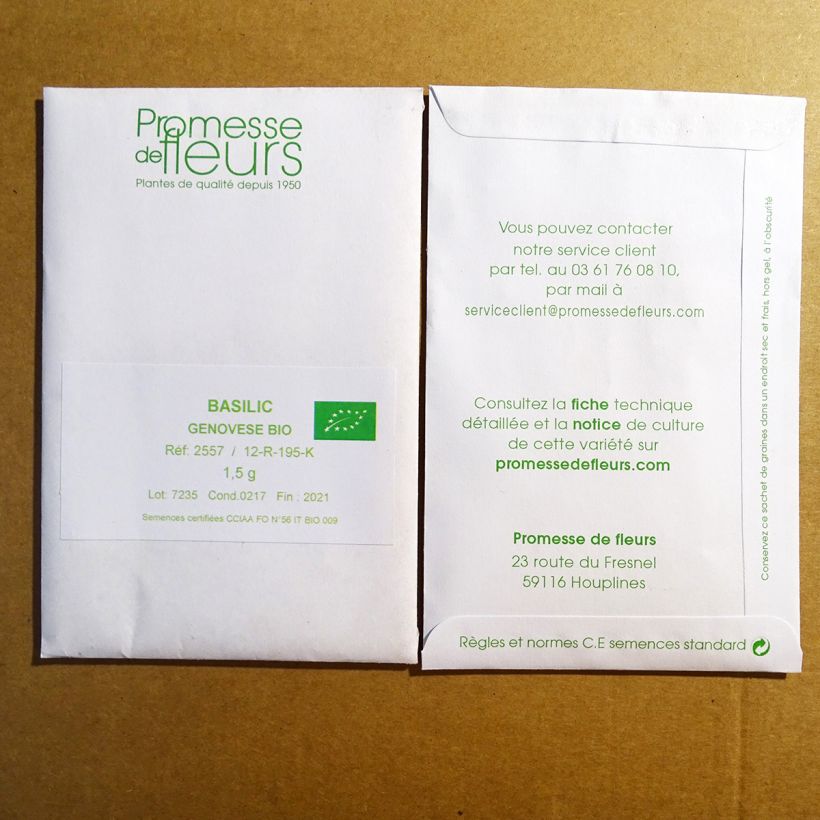 Example of Basilico Genovese sacchetto di 800 semi circa (1,5g) as you get