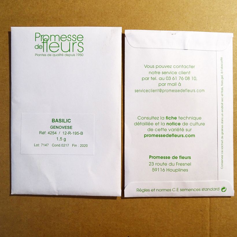 Example of Basilico Italiano classico Genovese sacchetto di 800 semi circa (1,5g) as you get