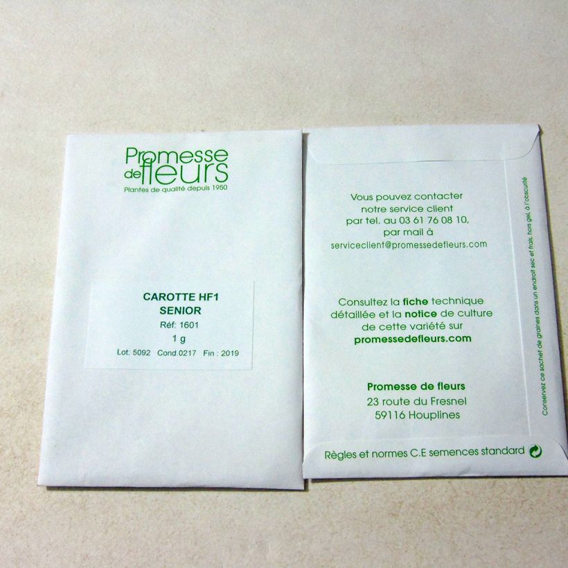 Example of Carota Hybride Sénior sacchetto di 750 semi circa (1g) as you get