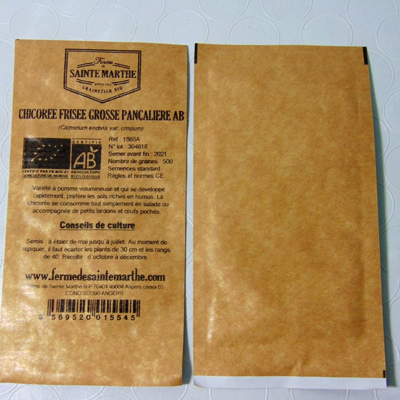 Esempio di esemplare Indivia riccia Grosse Pancalière sacchetto di 600 semi circa (2g) come consegnato