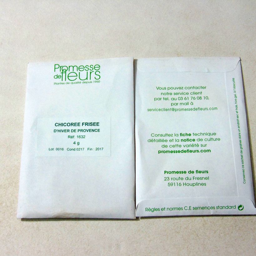 Example of Indivia riccia d'Hiver de Provence sacchetto di 2500 semi circa (4g) as you get