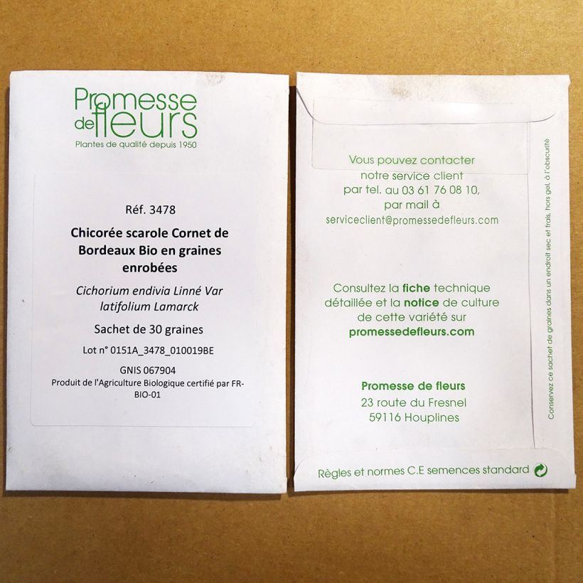Example of Cicoria scarola Cornetto di Bordeaux (semi rivestiti) sacchetto di 30 semi circa - Sementi conciate as you get