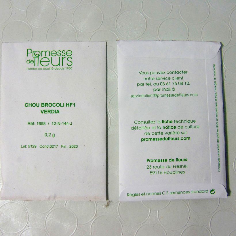 Esempio di esemplare Cavolo broccolo Verdia F1 sacchetto di 100 semi circa (0.2g) come consegnato