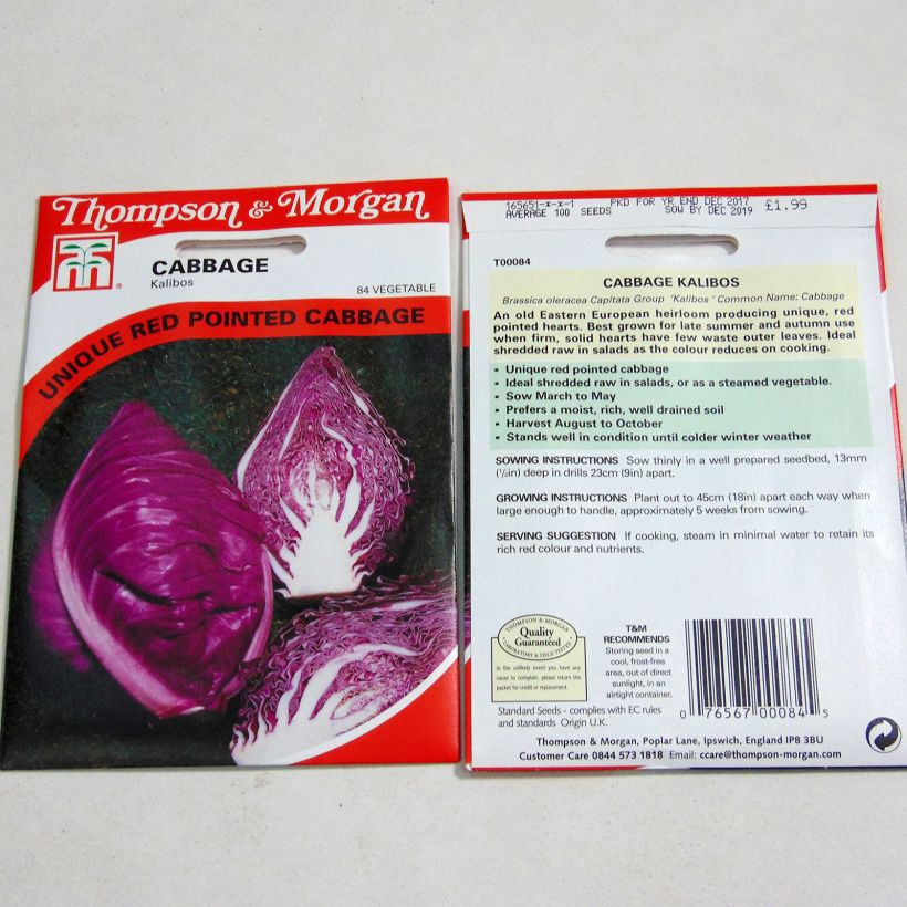 Esempio di esemplare Cavolo cappuccio Kalibos (Filderkraut) F1 sacchetto di 100 semi circa come consegnato