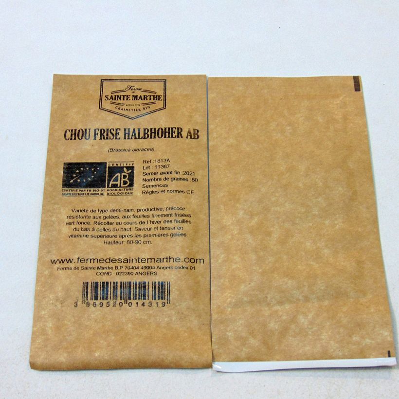 Esempio di esemplare Cavolo riccio Halbhoher Grüner Krauser sacchetto di 200 semi circa come consegnato