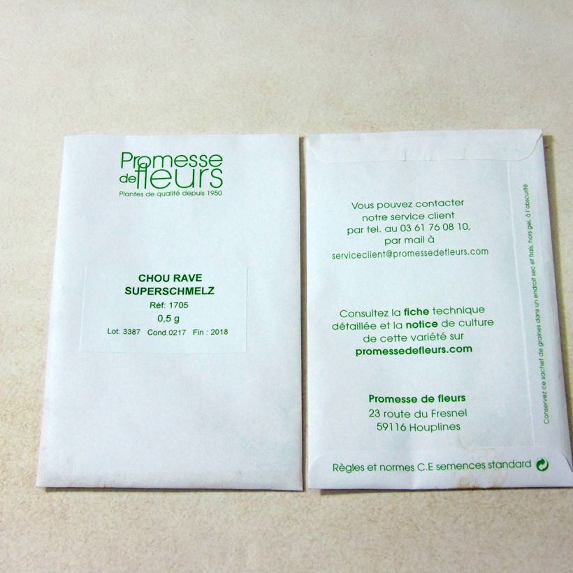 Example of Cavolo rapa Superschmelz sacchetto di 125 semi circa (0,5g) as you get
