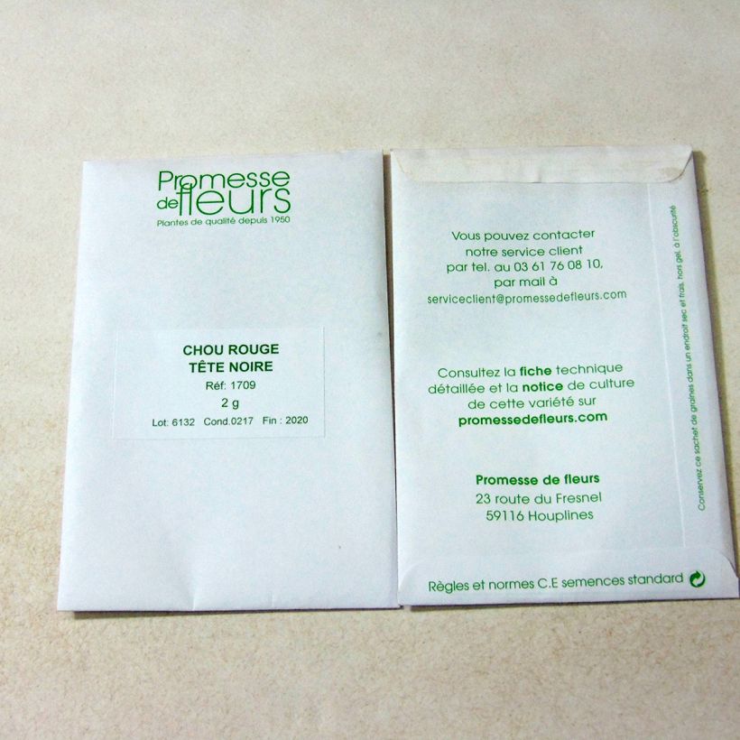 Example of Cavolo cappuccio Rosso Testa nera sacchetto di 500 semi circa (2g) as you get