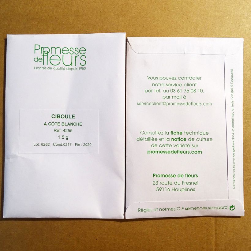 Esempio di esemplare Cipolla d'inverno sacchetto di 720 semi circa (1.5g) come consegnato