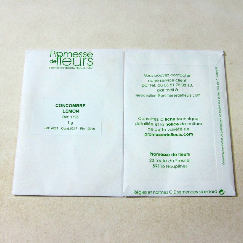 Example of Cetriolo Lemon sacchetto di 30 ? 40 semi circa (1g) as you get