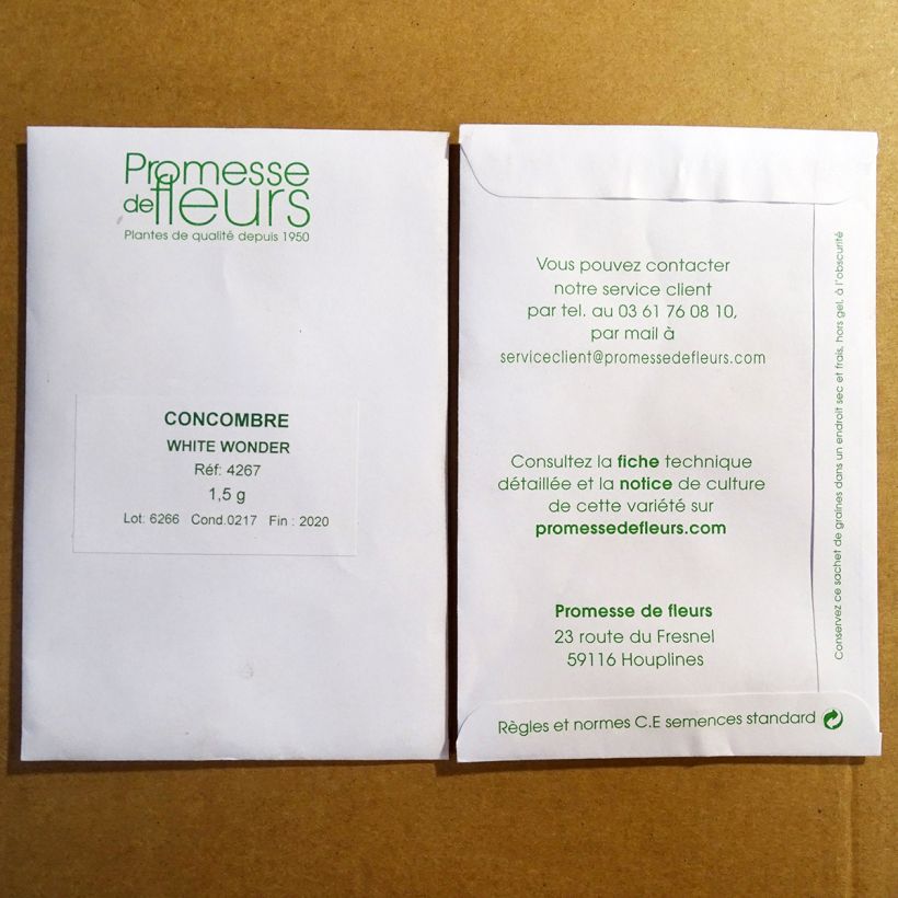 Esempio di esemplare Cetriolo White Wonder sacchetto di 50 semi circa (1,5g) come consegnato