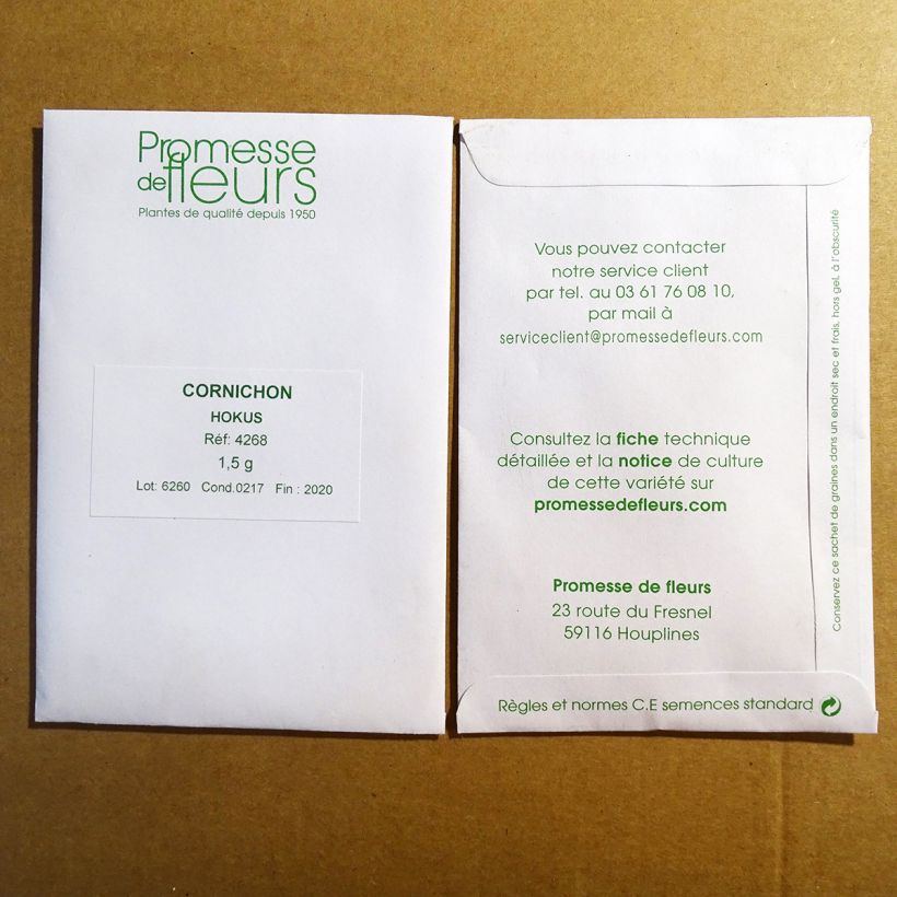 Esempio di esemplare Cetriolino per sottaceto Hokus sacchetto di 50 semi circa (1,5g) come consegnato