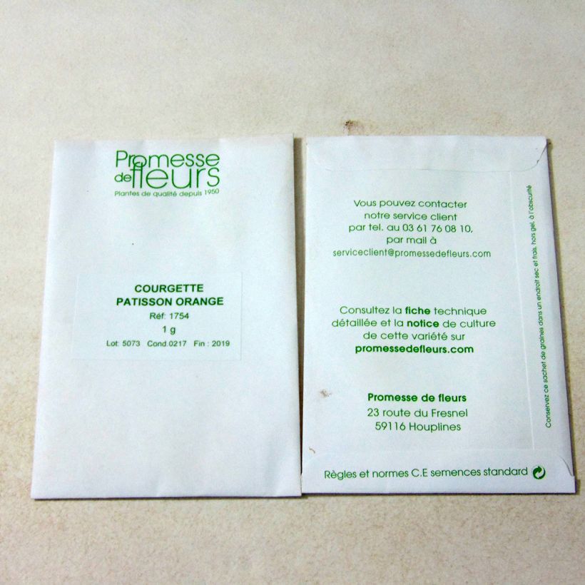 Example of Zucchino Patisson arancione sacchetto di 8 ? 10 semi circa (1g) as you get