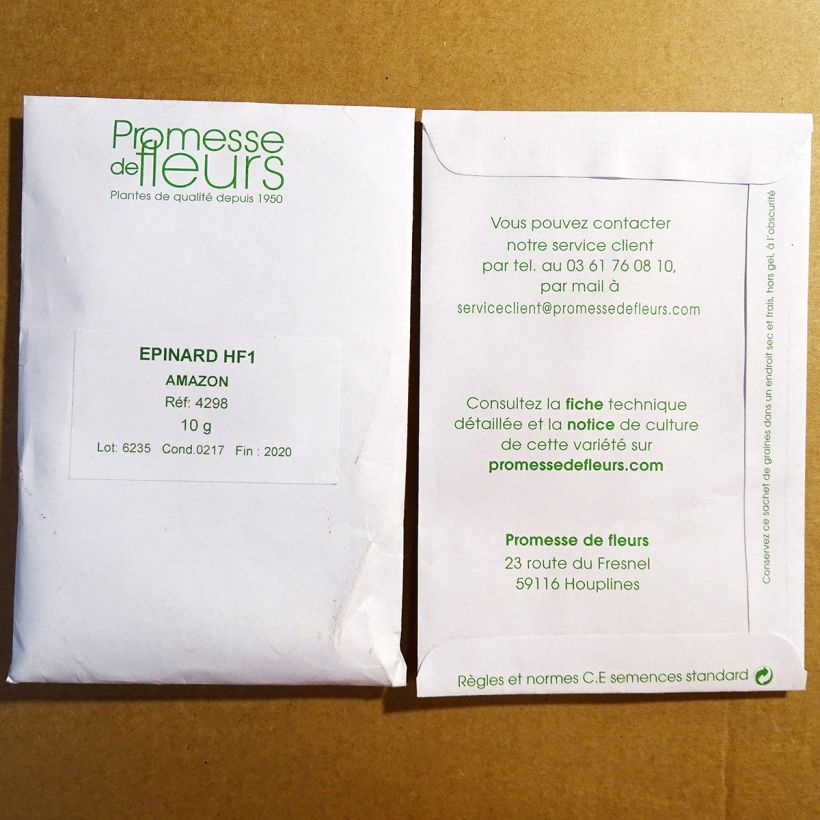 Esempio di esemplare Spinacio Amazon F1 sacchetto di 700 semi circa (10g) come consegnato