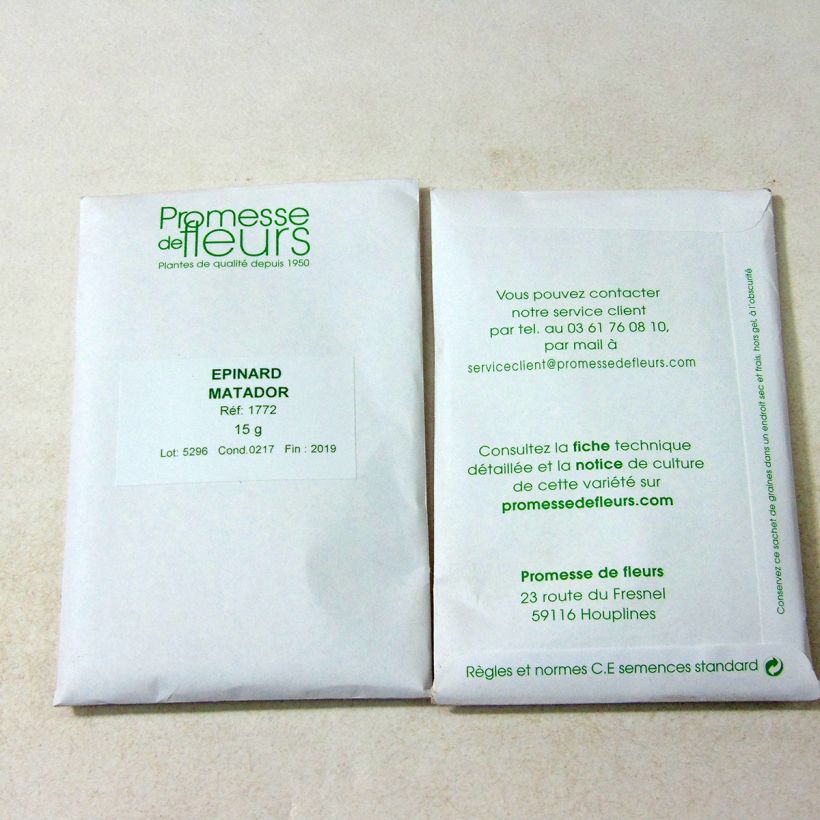 Example of Spinacio Matador Foncé sacchetto di 1000 semi circa (15g) as you get