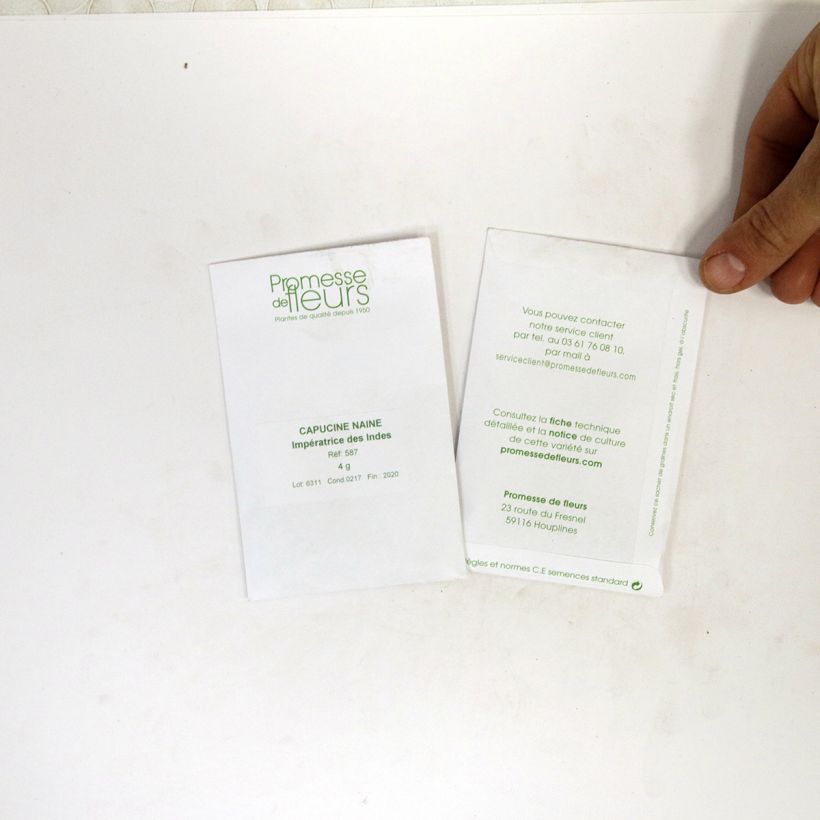 Esempio di esemplare Nasturzio Impératrice des Indes sacchetto di 25 semi circa (4g) come consegnato