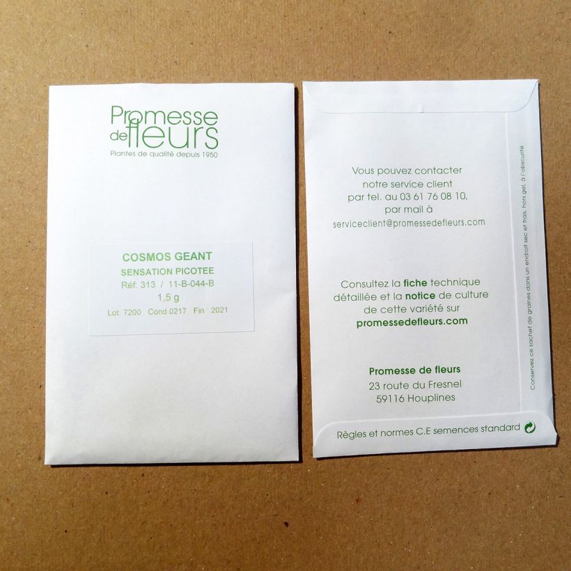 Esempio di esemplare Cosmos Sensation Picotee - Cosmea sacchetto di 200 semi circa (1,5g) come consegnato