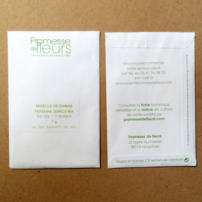 Esempio di esemplare Damigella scapigliata Persian Jewels Mix sacchetto di 300 semi circa (1g) come consegnato