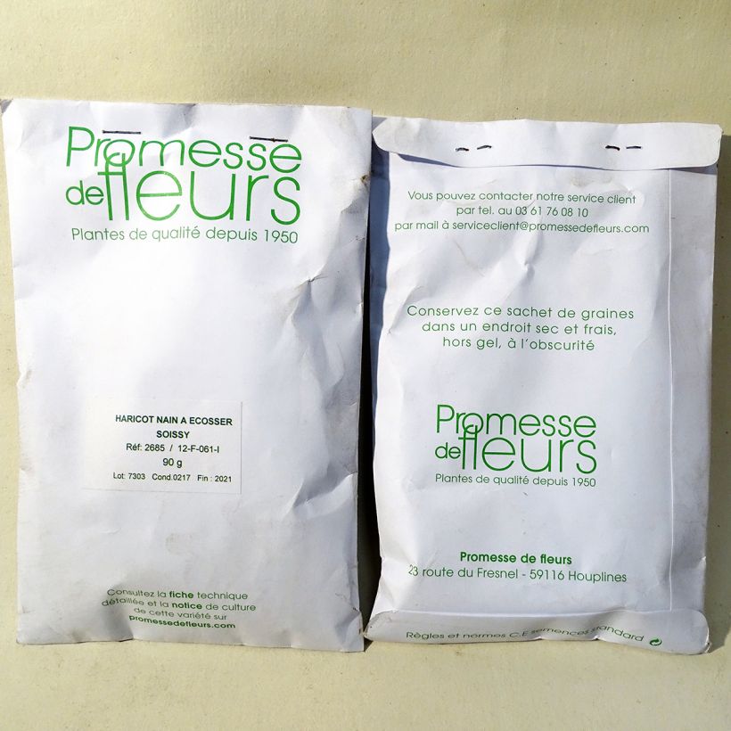 Esempio di esemplare Fagiolo da sgranare Soissy sacchetto di 250 semi circa (90g) come consegnato