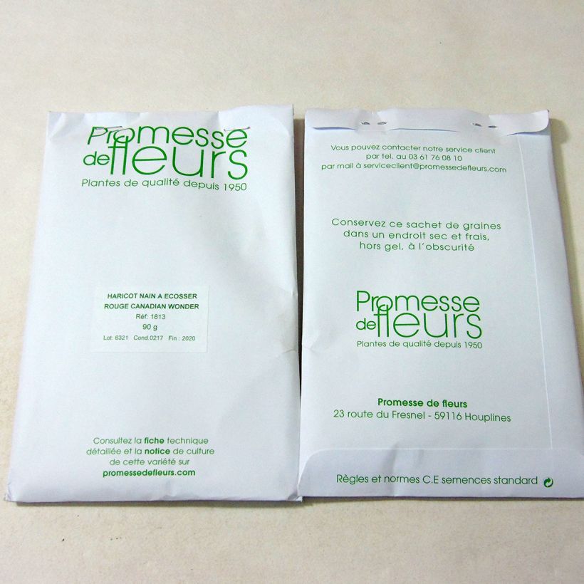 Esempio di esemplare Fagiolo da sgranare rouge Canadian Wonder sacchetto di 150 semi circa (90g) come consegnato