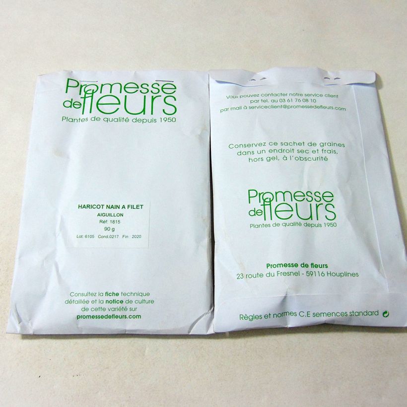 Esempio di esemplare Fagiolo rosso Aiguillon sacchetto di 220 semi circa (90g) come consegnato