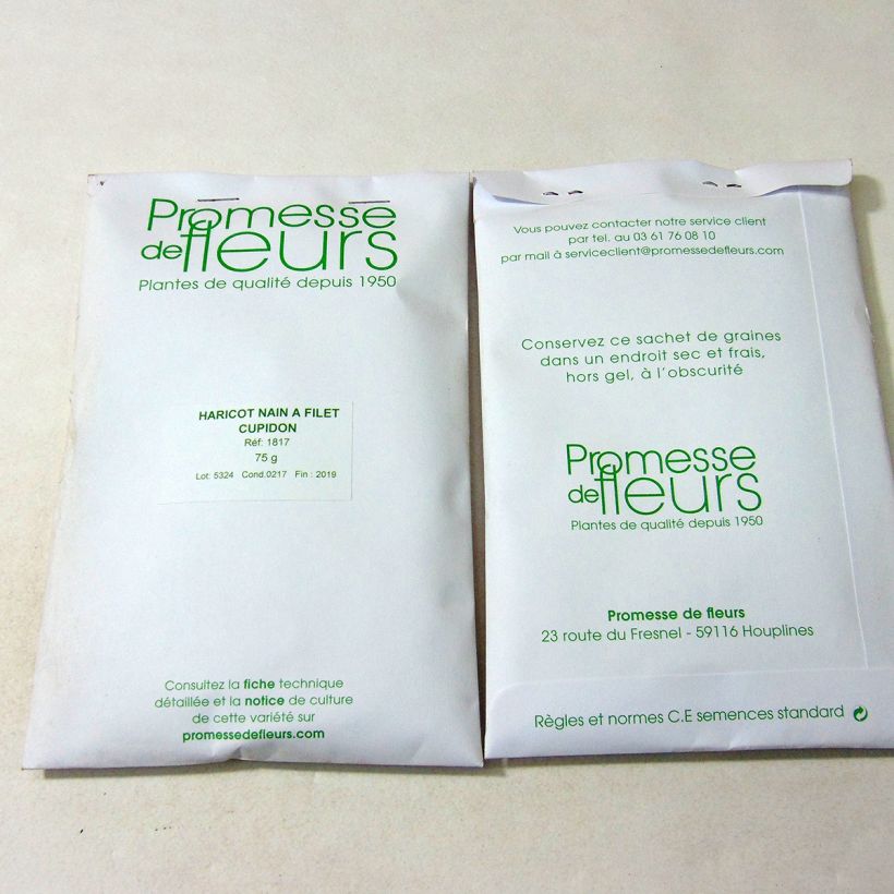 Esempio di esemplare Fagiolo nano Cupidon sacchetto di 200 semi circa (75g) come consegnato