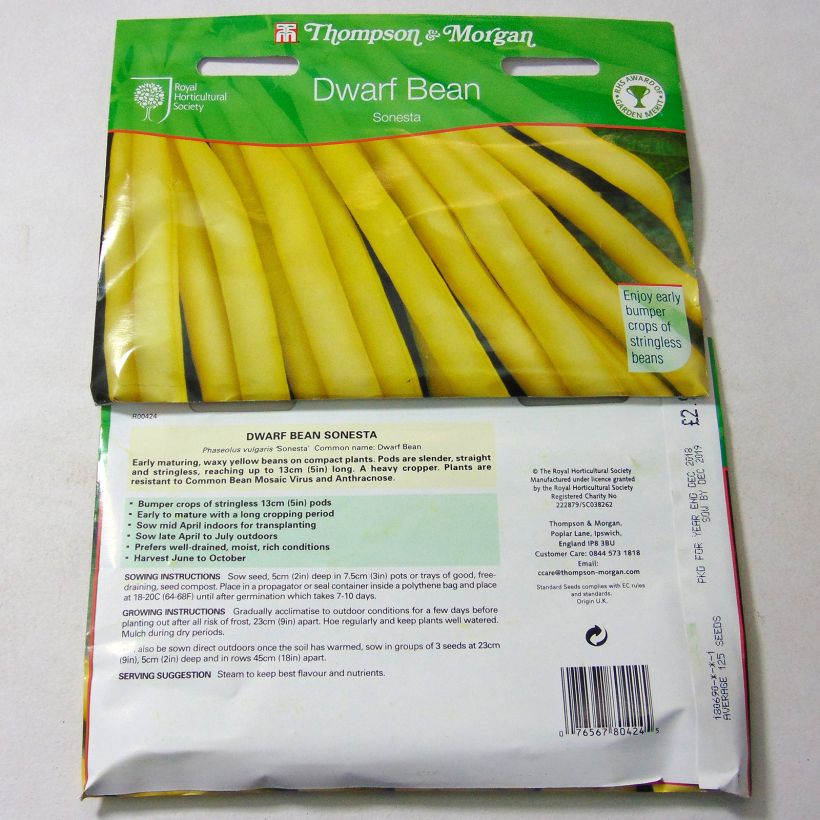Esempio di esemplare Fagiolo giallo nano Sonesta sacchetto di 125 semi circa come consegnato