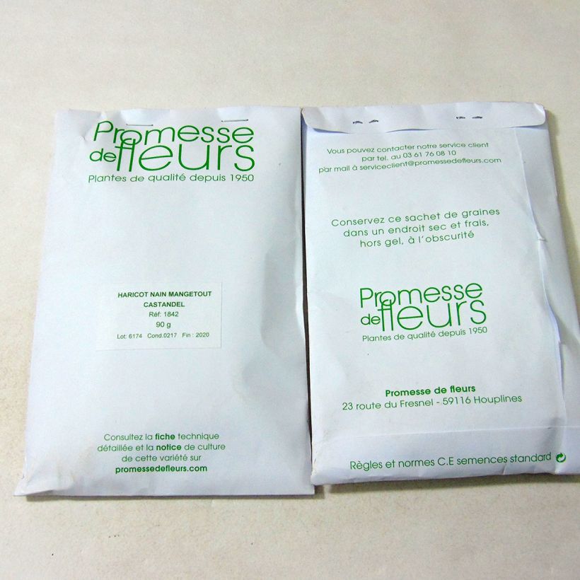 Esempio di esemplare Fagiolino Castandel sacchetto di 180 semi circa (90g) come consegnato