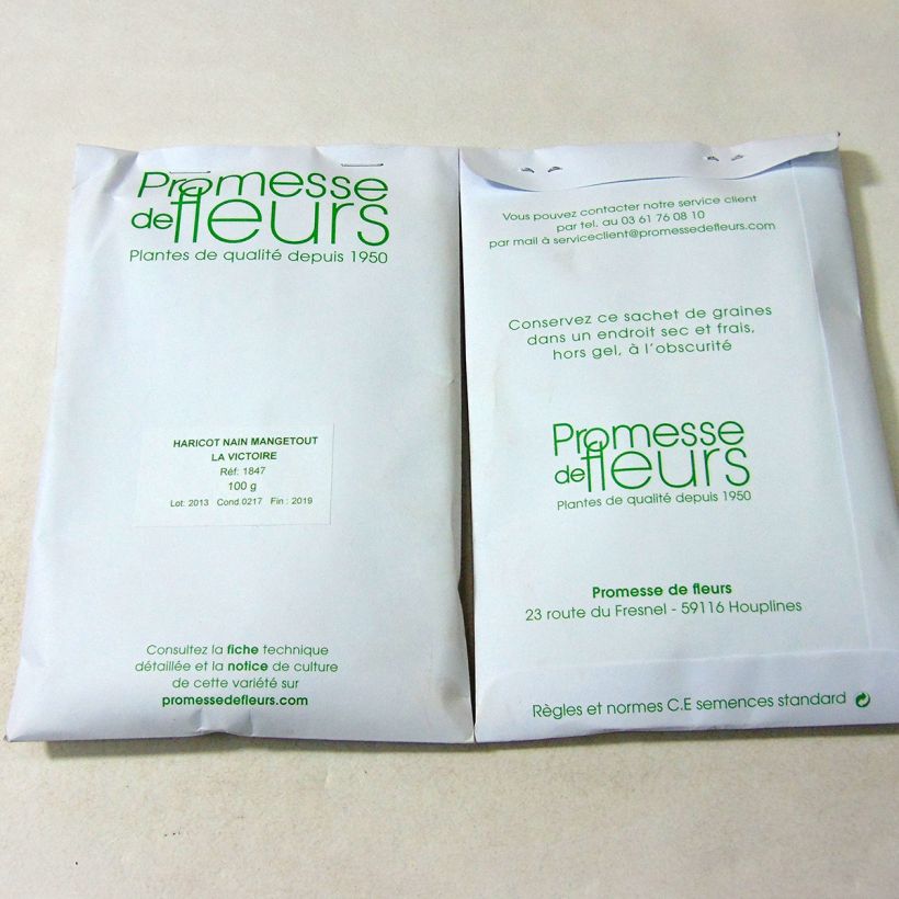 Esempio di esemplare Fagiolo nano La Victoire sacchetto di 200 semi circa (100g) come consegnato