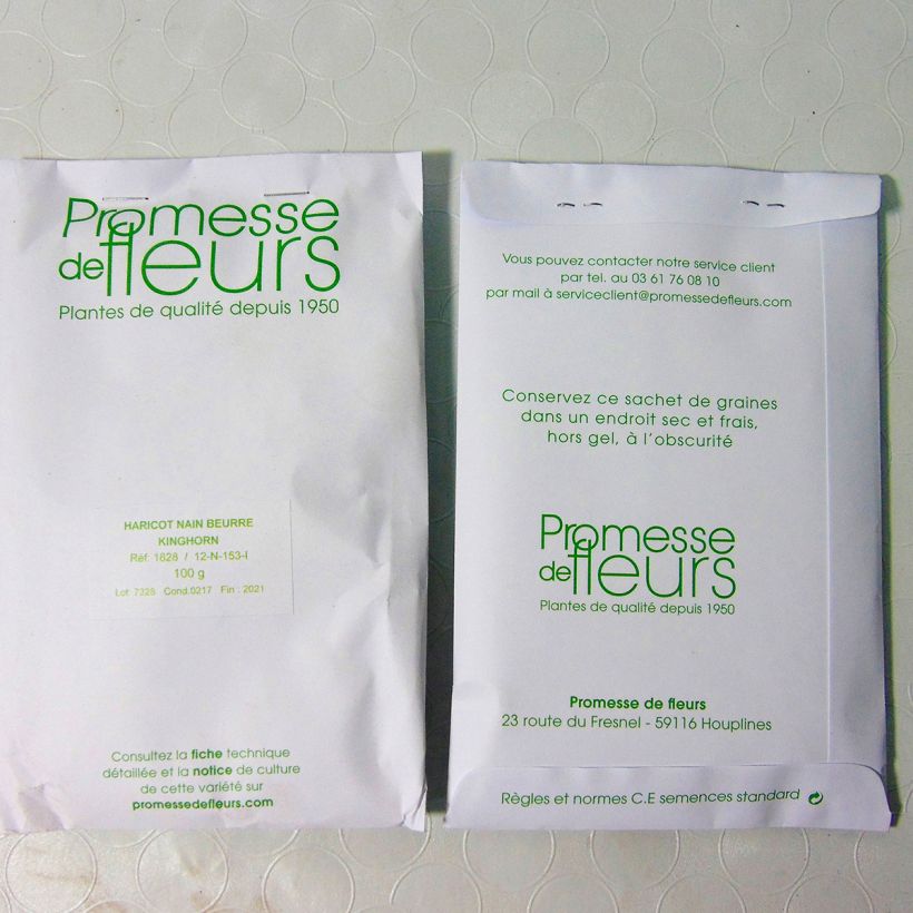 Esempio di esemplare Fagiolo nano Kinghorn sacchetto di 300 semi circa (100g) come consegnato