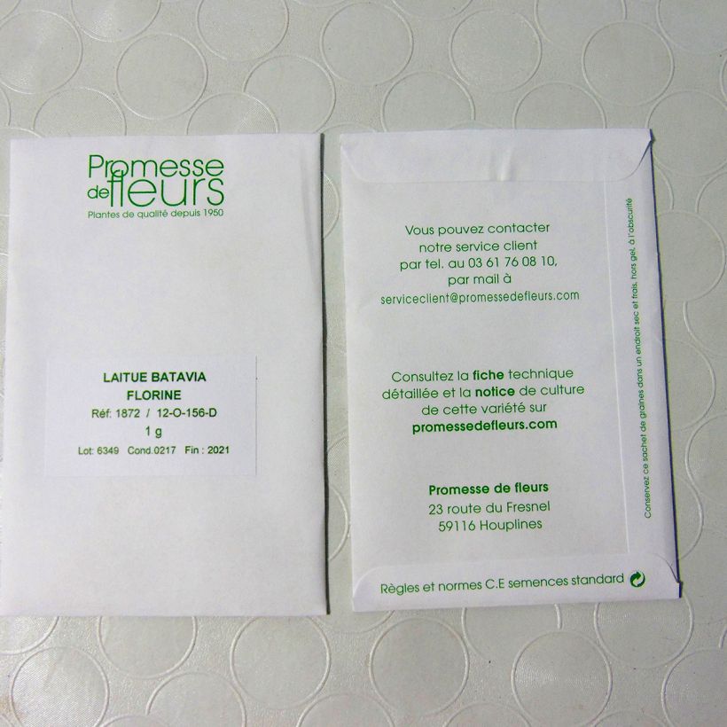 Example of Lattuga batavia Florine sacchetto di 800 semi circa (1g) as you get