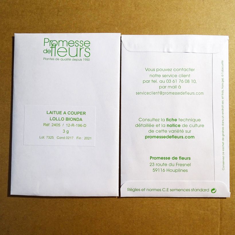 Example of Lattuga a cespo Lollo Bionda sacchetto di 2500 semi circa (3g) as you get