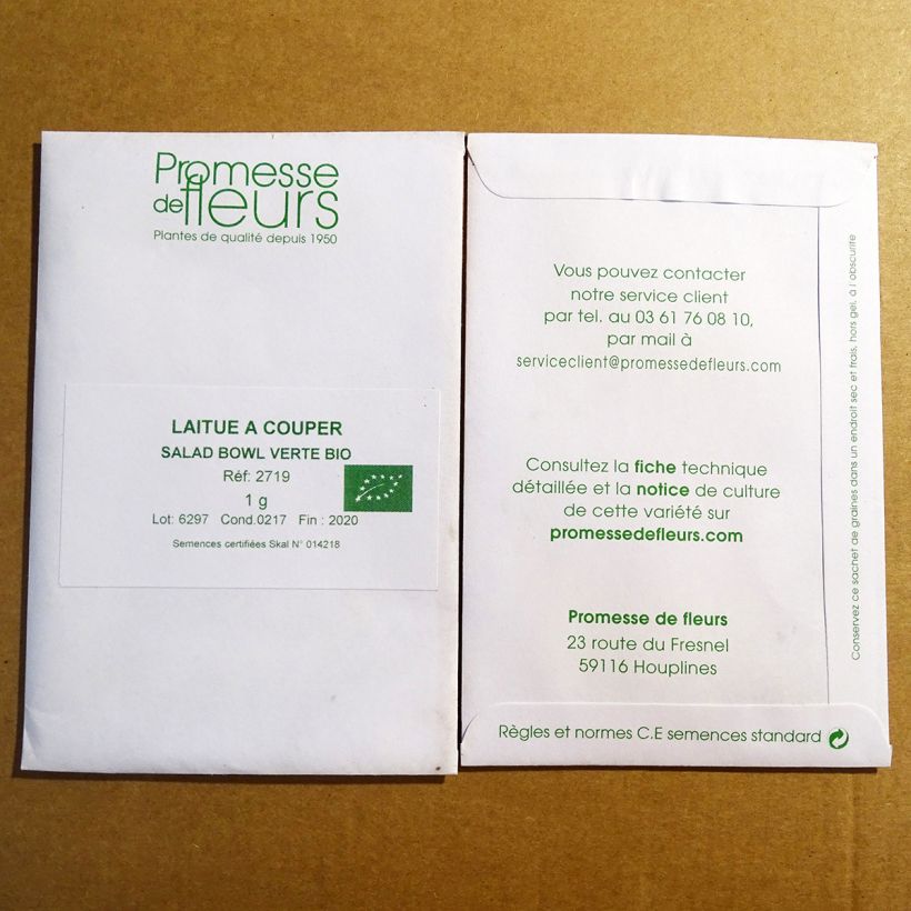 Example of Lattuga a cespo Salad Bowl Verde Bio sacchetto di 850 semi circa (1g) as you get