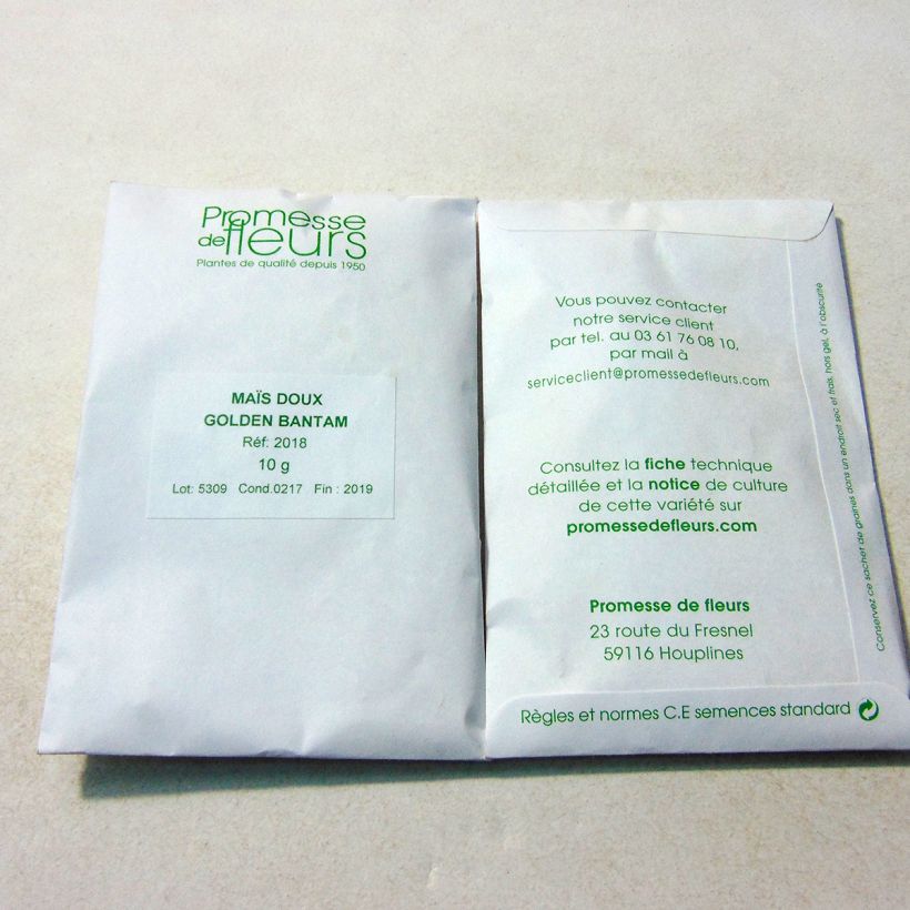 Esempio di esemplare Mais dolce Golden Bantam sacchetto di 40 ? 60 semi circa (10g) come consegnato
