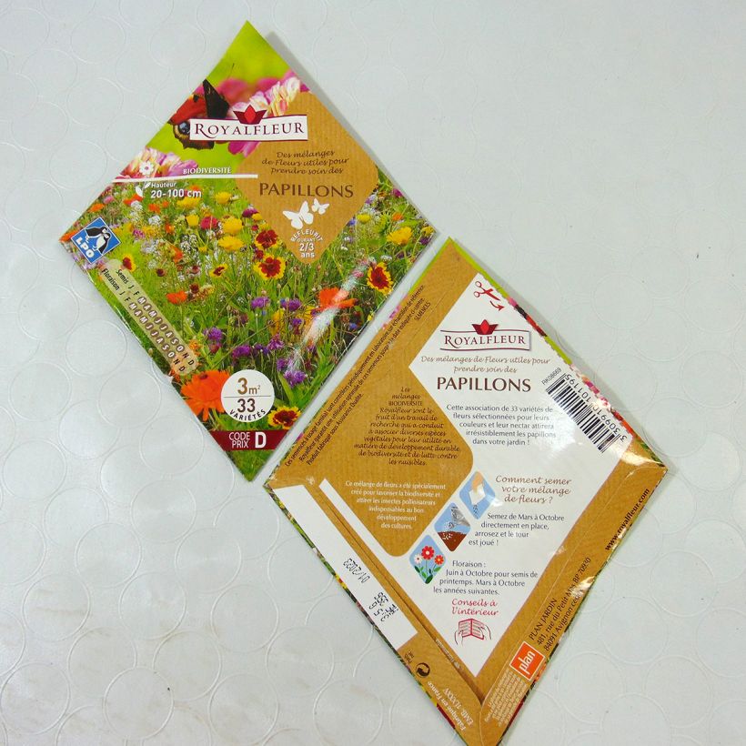 Esempio di esemplare Miscela per attirare le farfalle - Bustina 3 m2 sacchetto di semi da 3.5 grammi come consegnato