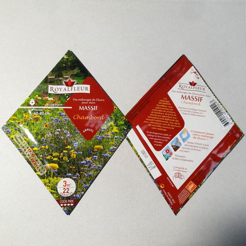 Esempio di esemplare Mischia per aiuola Chambord - Bustina 3 m2 sacchetto di semi da 3.5 grammi come consegnato