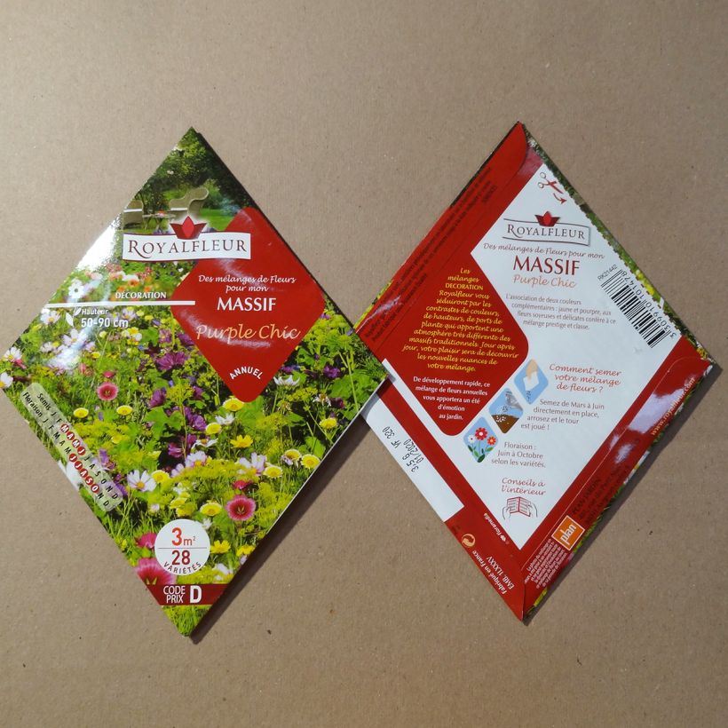 Esempio di esemplare Mischia per aiuola Purple Chic - Bustina 3 m2 sacchetto di semi da 3.5 grammi come consegnato