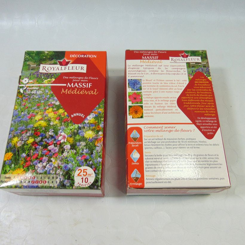 Esempio di esemplare Mischia per aiuola medievale - Scatola 25 m2 sacchetto di semi da 40 grammi come consegnato