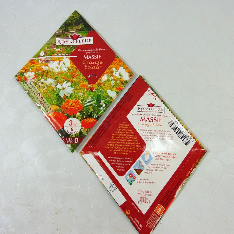 Esempio di esemplare Mischia per aiuola arancione brillante - Bustina 3,50 m2 sacchetto di semi da 3.5 grammi come consegnato