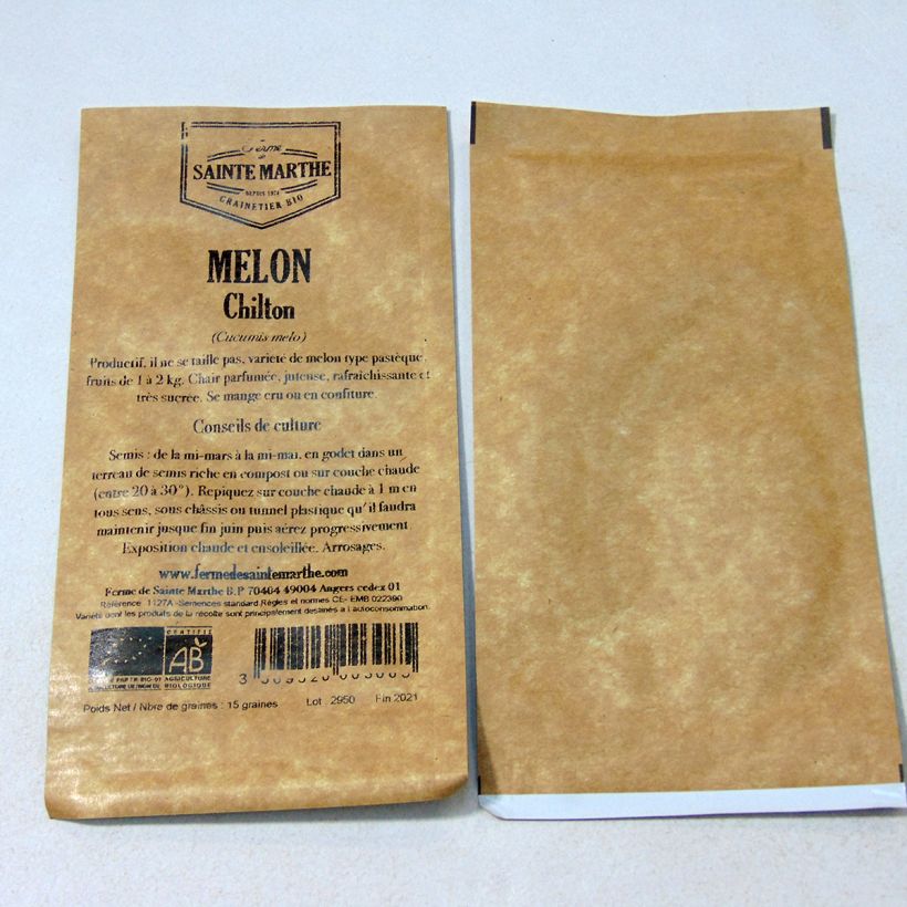 Example of Melone Chilton Bio - Ferme de Sainte Marthe sacchetto di 15 semi circa as you get