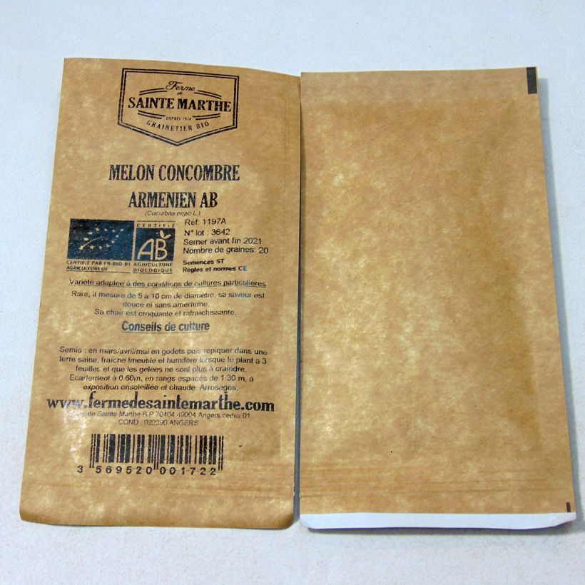 Example of Melone Cetriolo armeno Bio - Ferme de Sainte Marthe sacchetto di 20 semi circa as you get