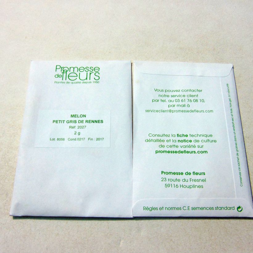 Example of Melone Petit gris de Rennes sacchetto di 60 semi circa (1g) as you get