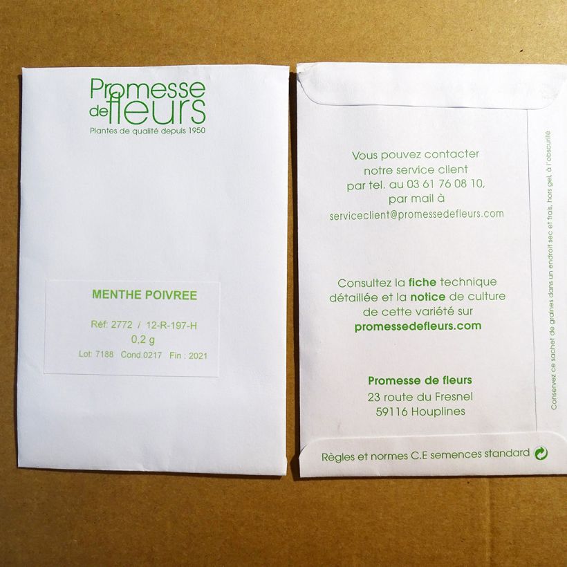 Example of Mentha piperita (semi) - Menta piperita sacchetto di 2000 semi circa (0,2g) as you get