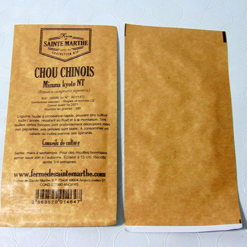 Example of Cavolo cinese Japonica sacchetto di 300 semi circa as you get