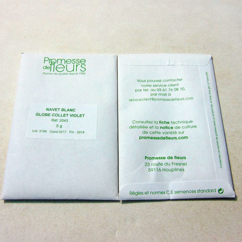 Esempio di esemplare Rapa Bianca globe colletto viola sacchetto di 2000 semi circa (5g) come consegnato
