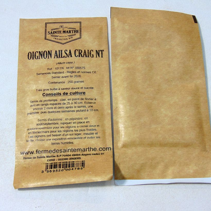 Esempio di esemplare Cipolla Ailsa Craig NT sacchetto di 250 semi circa come consegnato