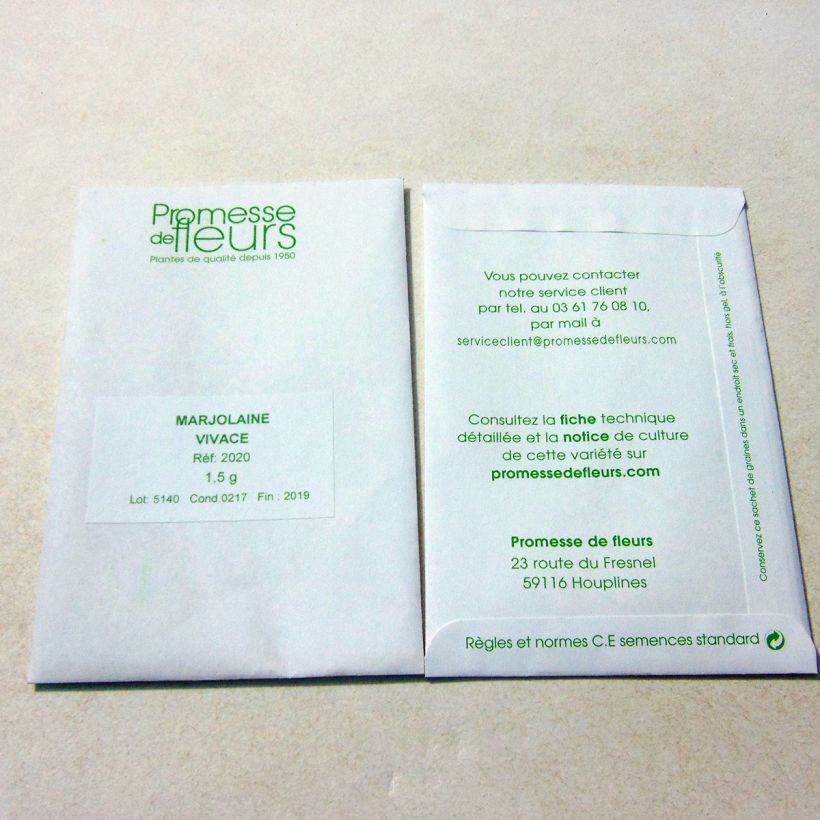 Example of Maggiorana (semi) sacchetto di 2000 semi circa (0,3g) as you get